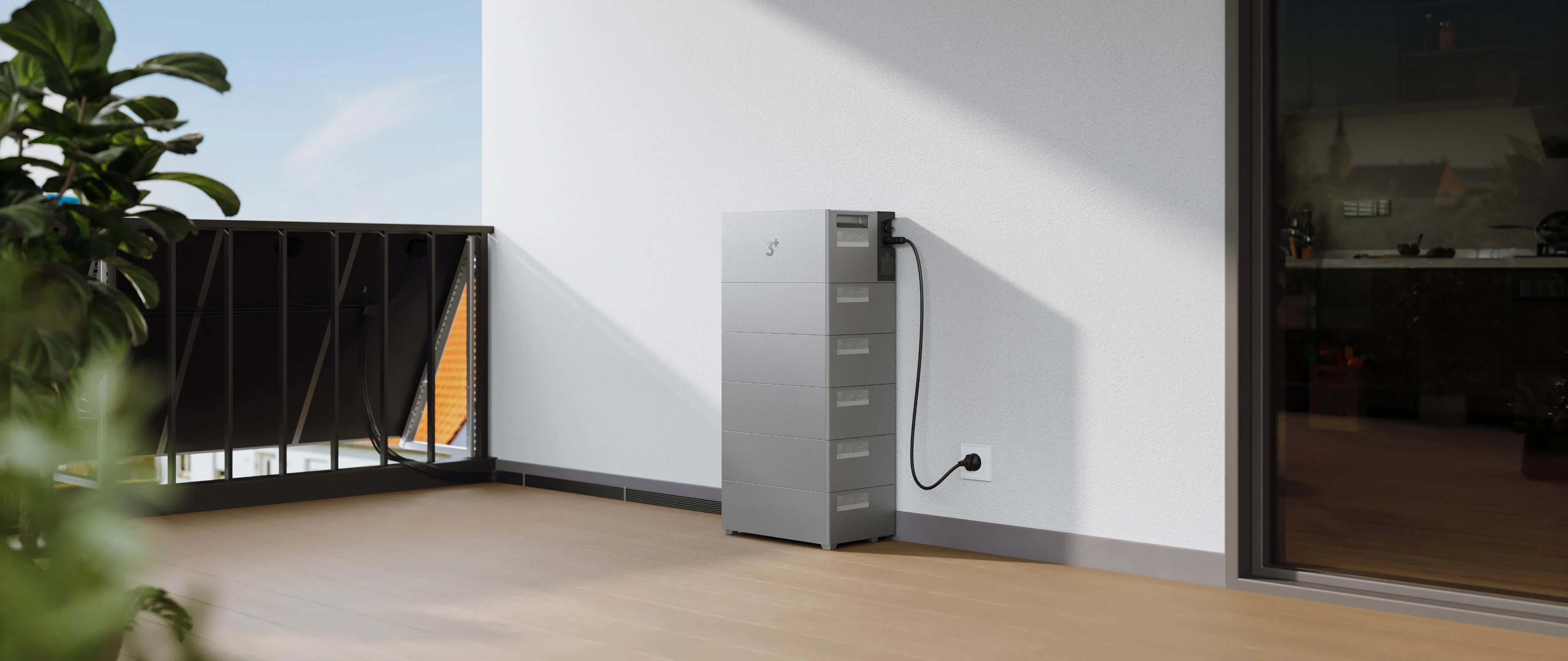 3.600 W ultraleichte, stapelbare Balkon-Stromstation